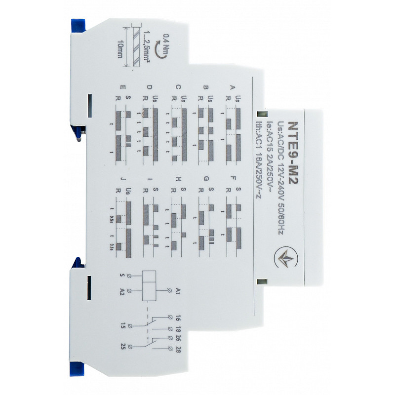 Реле часу 16А 12-240В AC/DC 1с-100днів [A0010240007] NTE9-S1 АСКО