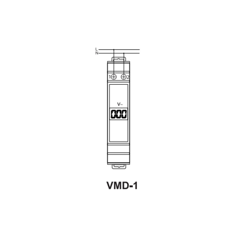 Вольтметр цифровой модульный однофазный AC 80-500V [A0010250001] VMD-1 АСКО