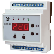 Трехфазное реле контроля напряжения и фаз 5A [NTRNP3020] РНПП-302 Новатек-Електро