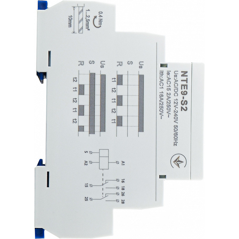 Реле часу 16А 12-240В AC/DC 1с-100днів [A0010240008] NTE9-S2 АСКО