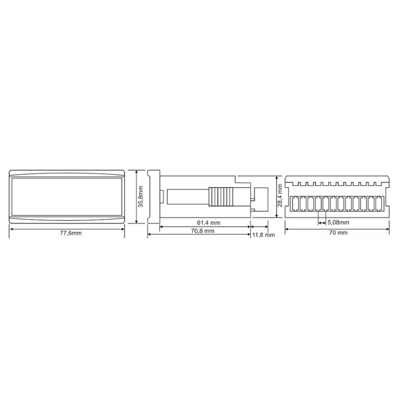 1-400Гц Цифровой частотомер 31х72мм светодиодный [SDM-F36] Samwha
