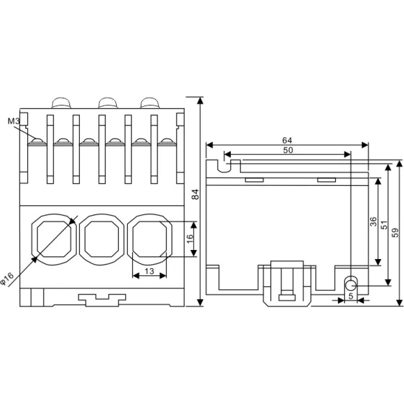 Реле захисту двигуна 10-120A AC 260V [SOPR-3DE-120] Samwha