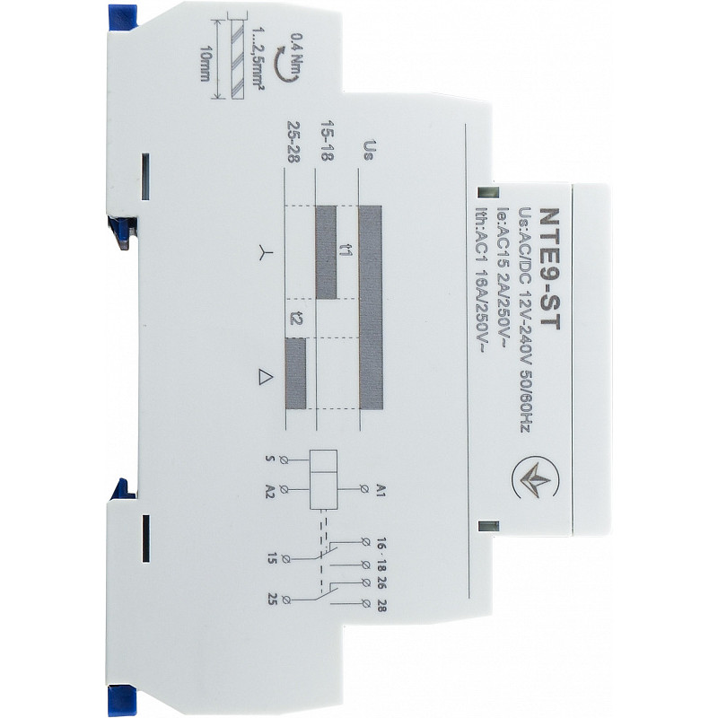Реле часу 16А 12-240В AC/DC 1с-10хв [A0010240010] NTE9-ST АСКО