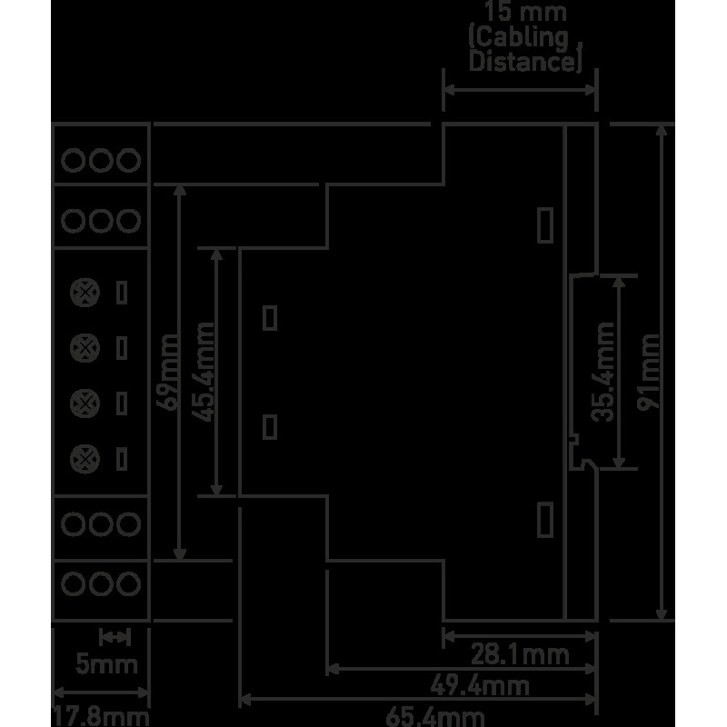 3x220V 5A Трехфазное реле контроля повышенного и пониженного напряжения без нейтрали [GKV-15] Samwha