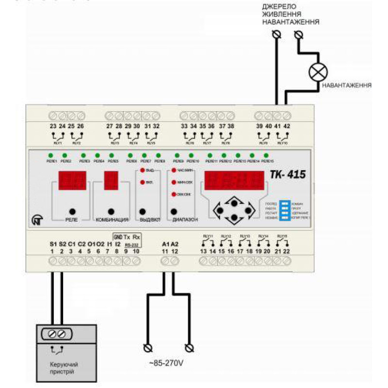 Таймер многофункциональный 10A 85-270В [NTREV415M] ТК-415М Новатек-Електро