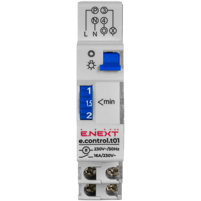 Таймер освітлення 16А 230В електромеханічний [i0310006] e.control.t01 E.NEXT