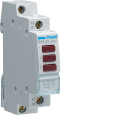 Модульная сигнальная арматура 3 красных LED 230В [SVN127] Hager