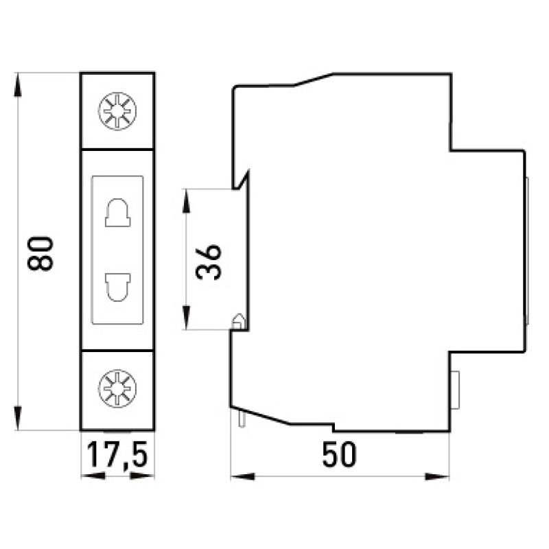 Розетка на DIN-рейку 2P [s004001] e.socket.stand.din E.NEXT