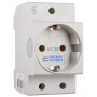Розетка на DIN-рейку 2P+PE с заземлением [A0150010104] AC30 АСКО