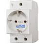 Розетка на DIN-рейку 2P+PE с заземлением [A0150010104] AC30 АСКО