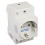Розетка на DIN-рейку 2P+PE с заземлением [A0150010104] AC30 АСКО