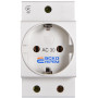Розетка на DIN-рейку 2P+PE с заземлением [A0150010104] AC30 АСКО