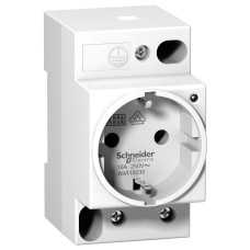 Розетка на DIN-рейку 2P+PE 16A 250V з LED індикатором [A9A15035] Schneider Electric