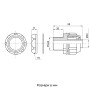 PG42 IP54 ПВХ кабельный ввод для отверстий 54мм кабель max Ø 40мм для шкафов [DX56440] Gewiss