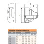 Сальник еластичний Ø15-20мм IP67 [1101056] M32 ETI