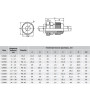 PG42 IP68 полиамид кабельный ввод для отверстий 54мм кабель max Ø38мм для шкафа с контргайкой [53300] ДКС