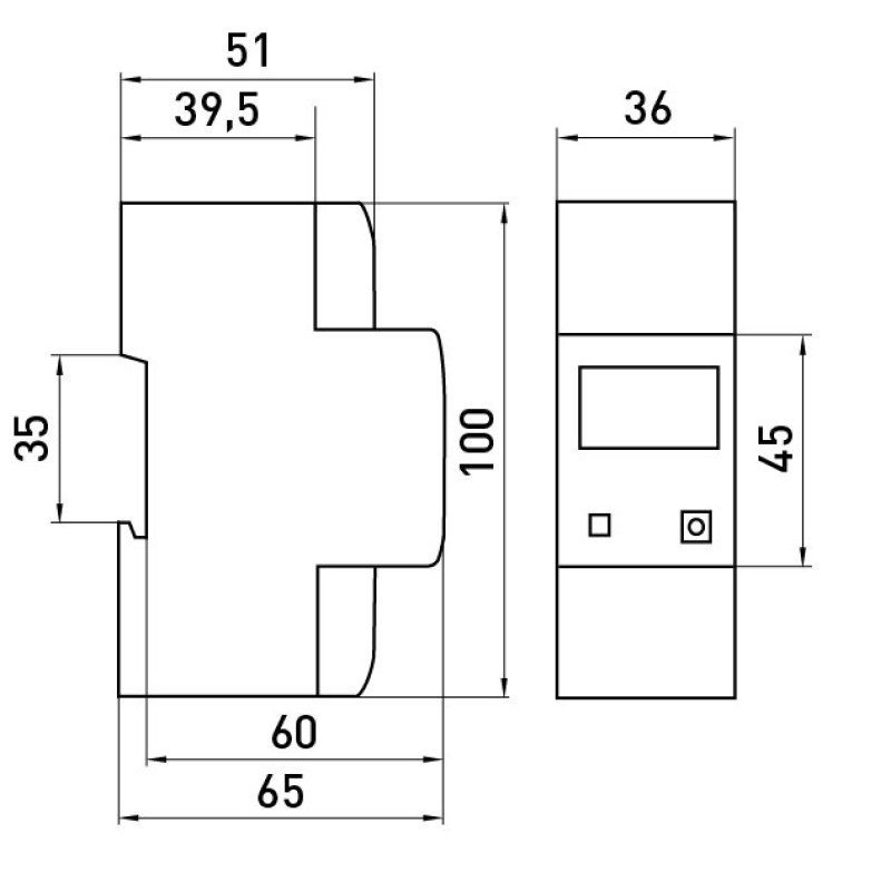 Однофазний електронний лічильник 65А клас 1 RS485 [i0310042] E.NEXT e.control.w11