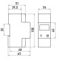 Однофазний електронний лічильник 65А клас 1 RS485 [i0310042] E.NEXT e.control.w11