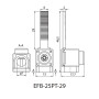 Клемма вводная 6-25мм.кв 80A Pin (штырь) длина 29мм ввод сверху 690V AC [2921288] EFB-25PT-29 ETI
