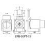 Клемма вводная 6-50мм.кв 125A Fork (вилка) длина 15мм ввод сверху 690V AC [2921281] EFB-50FT-15 ETI