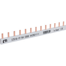 Шина соединительная 1P 100А типа PIN (штырь) 54 модуля 16мм.кв 1500V DC (1м) [2921105] IZS 16/1F/54 ETI