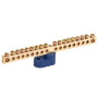 Шина нулевая 18 отверстий 6х9мм медь на одном угловом изоляторе [YNN10-69-18C1-K07] ШНИ-6х9-18-У1-З УЕК