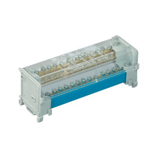 Шина нулевая (кросс-модуль) 2х15 отверстий 125А на DIN-рейку [BD125152] Quadro ДКС
