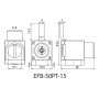 Клемма вводная 6-50мм.кв 125A Pin (штырь) длина 15мм ввод сверху 690V AC [2921284] EFB-50PT-15 ETI