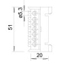 Шина нулевая 7 отверстий 6х9мм медь с изолятором на DIN-рейку синий [2054000] OBO bettermann