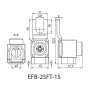 Клемма вводная 6-25мм.кв 80A Fork (вилка) длина 15мм ввод сверху 690V AC [2921280] EFB-25FT-15 ETI