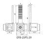 Клемма вводная 6-25мм.кв 80A Pin (штырь) длина 29мм ввод сбоку 690V AC [2921289] EFB-25PS-29 ETI