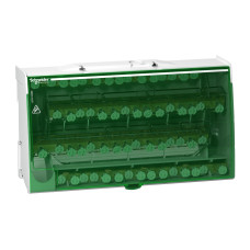 Шина нулевая (кросс-модуль) 4х15 отверстий 125А на DIN-рейку [LGY412560] Linergy DS Schneider Electric