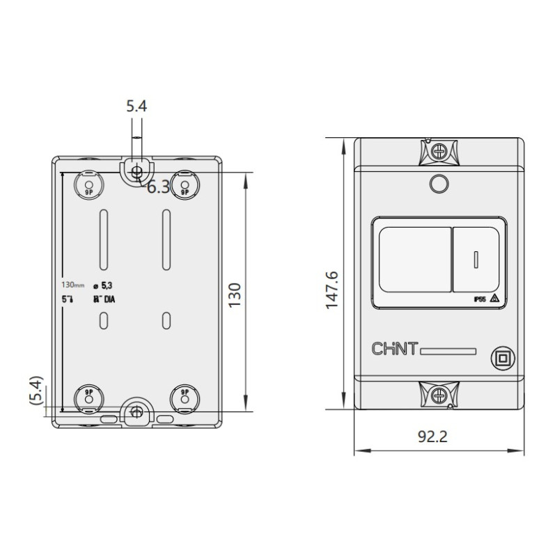Защитная оболочка для NS2-25 IP55 без кнопок [495997] NS2-MC CHINT