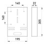 Панель под 3-ф счетчик 305х195х22мм навесной [s030002] E.NEXT e.panel.stand.f.3