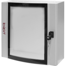 Корпус металевий 600х600х200мм IP55 навісний зі склом [CPD606020M] E.NEXT e.mbox.industrial.p.60.60.20.gl