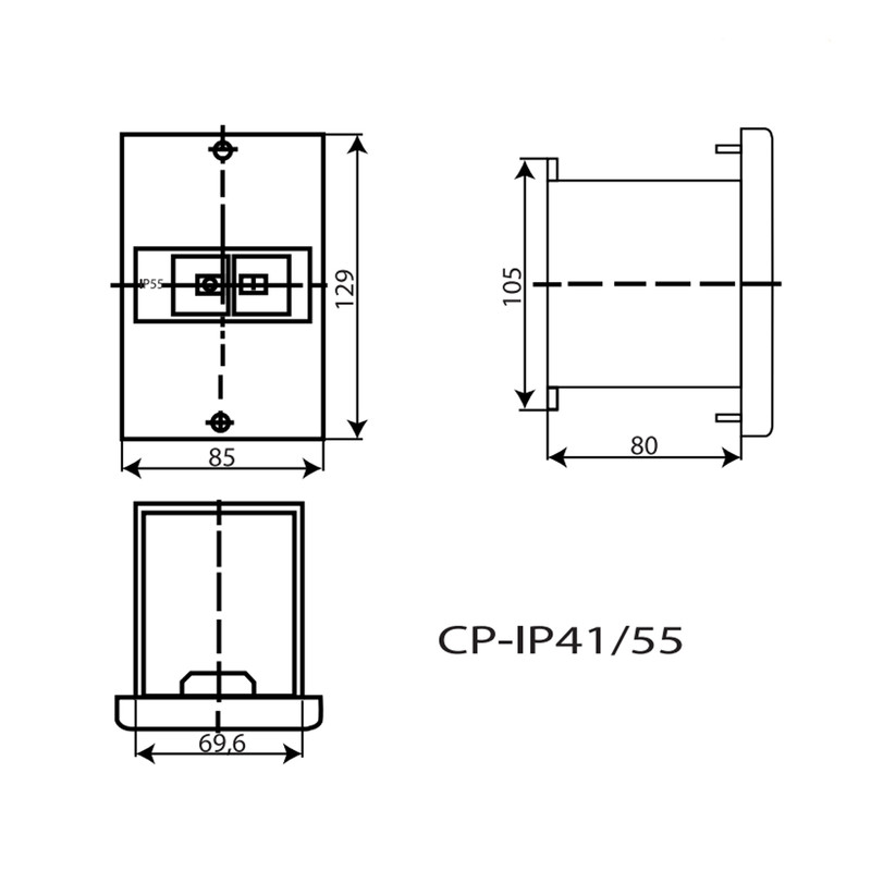 Корпус пластиковый 80х85х129мм встраиваемый IP55 для MS 25, MST25 [4600220] CP ETI