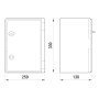Корпус пластиковый 250х330х130мм IP65 прозрачные двери [CP5012] E.NEXT e.plbox.250.330.130.tr