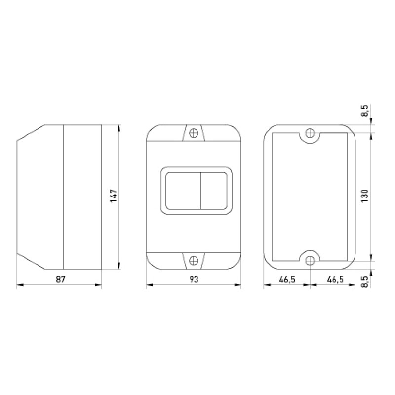 Корпус пластиковий з кнопкою "Стоп" IP54 [p004036] e.mp.pro.box E.NEXT