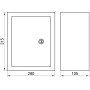 Розподільчий щит 24 модуля металевий 315х280х105мм IP31 навісний з замком [s0100025] E.NEXT e.mbox.stand.n.24.z