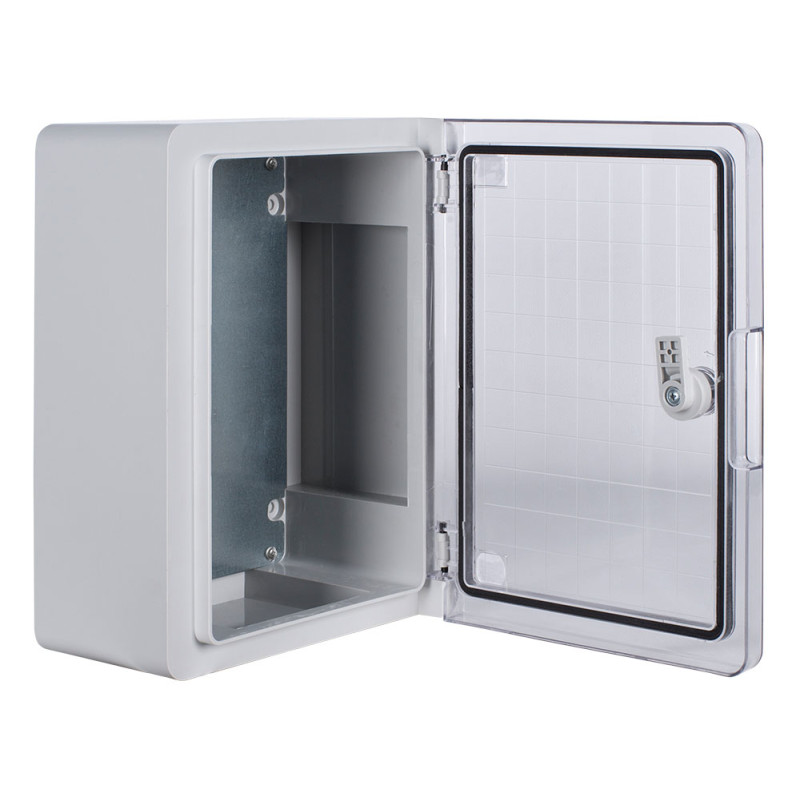 Корпус пластиковый 330x250x140мм ABS IP65 прозрачная дверь [p084202] E.NEXT e.plbox.pro.p.33.25.14.tr