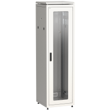 Шкаф сетевой 19" 47U 600х800мм стеклянная дверь серый [LN35-47U68-G] LINEA N УЕК