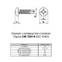 DIN7504N 4,2х22 PH2 Саморез для кровли со сверлом max=3 TEX-Pi нержавеющая сталь полукруглая [N9T200000N9T242220] Metalvis