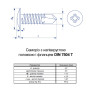 RAL6005 4,2х16 PH2 Саморез со сверлом max=2,5 цинк полукруглая с буртиком (250 шт.) [9TL2P9TL4216R60050] DIN7504 Metalvis