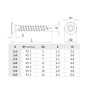 3,5х30 PZ2 Шуруп нержавеющая сталь, полная резьба, потайная головка (100 шт.) [N1010000N101353000] Metalvis