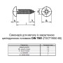 DIN7981 2,2х13 PH1 Саморез цинк белый полная резьба полукруглая головка (1000 шт.) [805200000805221320] Metalvis