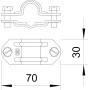 Элемент отделения прут ø8-10мм, ø16мм и плоского проводника 30мм нержавеющая сталь [5336058] OBO bettermann