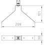 Коньковый угловой держатель прута ø8мм 208x30x101мм нержавеющая сталь [5202510] OBO bettermann
