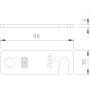 Клемма для подсоединения плоского провода для шины BigBar нержавеющая сталь [5015890] OBO bettermann