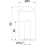 Насадка для забивания стержней ø20мм каленая сталь ST, BP, OMEX [3042200] OBO bettermann