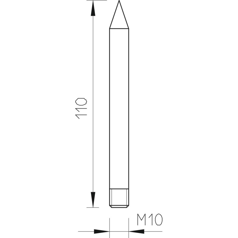 Наконечник молниеприемника М10 L=110мм алюминий [5408458] 101 ISP OBO Bettermann